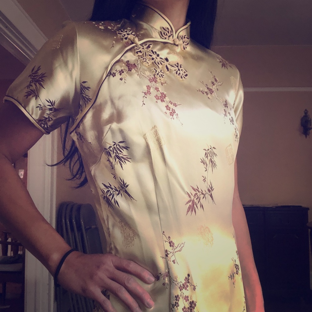 Gold Brocade Dress